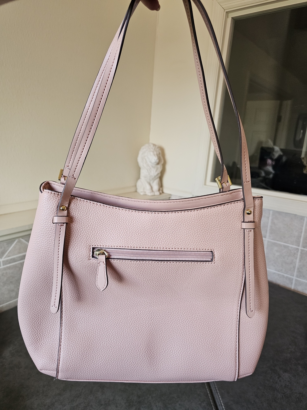 Liz Claiborne Pale Pink Pebbled Shoulder Bag